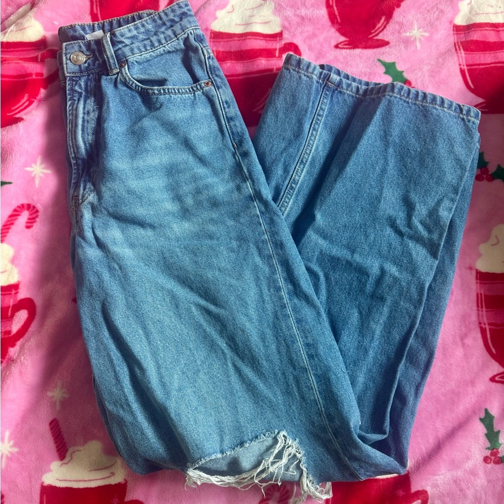 DIVIDED WIDE LEG JEANS